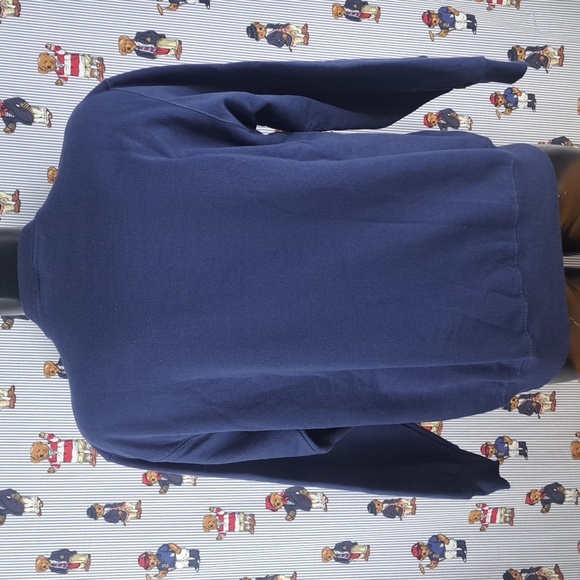 Vintage Y2K Williamsburg Virginia navy blue & gold XL travel graphic sweatshirt - Picture 4 of 6